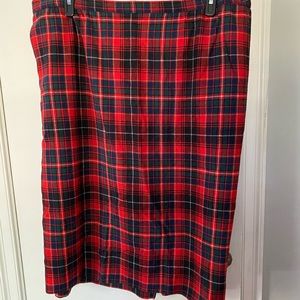 Vintage Pendleton Wool Plaid Skirt